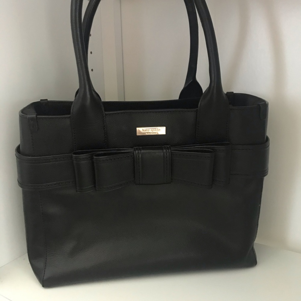 NWOT Kate Spade Black Bow Structured Handbag